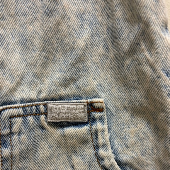 7 For All Mankind 3T Acid Wash Denim Short Overalls Toddler Dungarees Bib Shorts - Picture 4 of 8